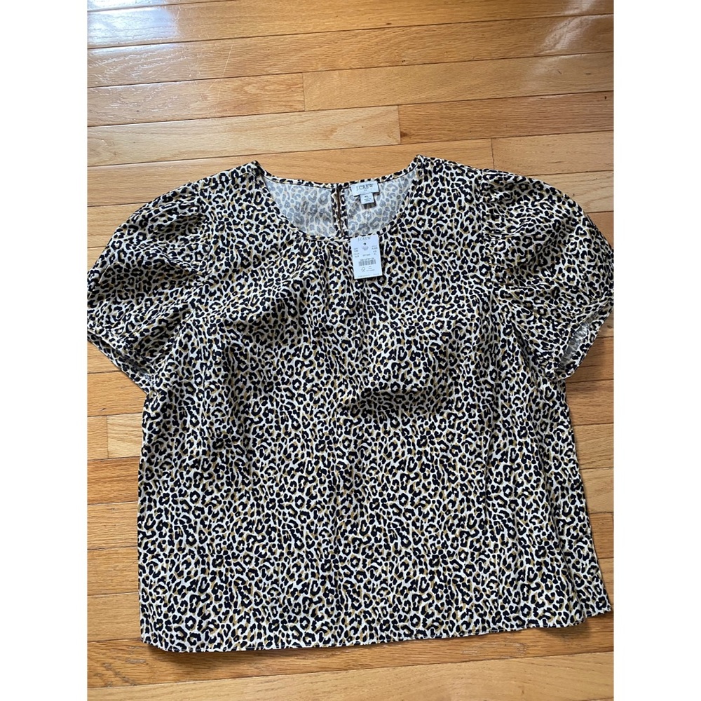 J. Crew Factory Leopard Blouse, NWT